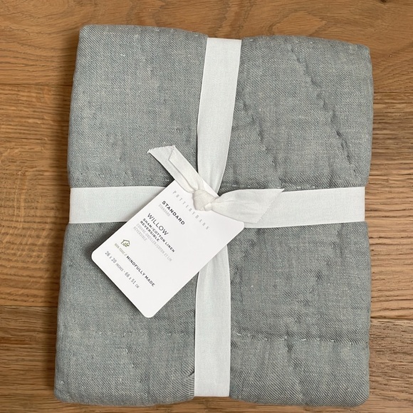 Pottery Barn Standard Willow Sham/Cotton Linen Reversible, NWOT - Picture 5 of 8